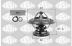Termostat, chladivo SASIC 9000369