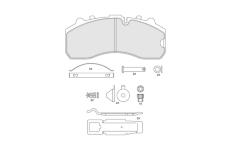 Sada brzdových destiček, kotoučová brzda BERAL BCV29087TK