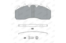 Sada brzdových destiček, kotoučová brzda BERAL BCV29174BK