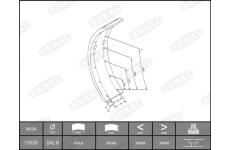 Sada brzdoveho oblozeni, bubnova brzda BERAL KBL13020.0-1561