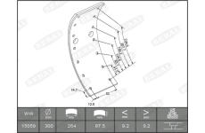 Sada brzdoveho oblozeni, bubnova brzda BERAL KBL15059.0-1561