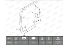 Sada brzdoveho oblozeni, bubnova brzda BERAL KBL15879.0-1649