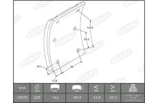 Sada brzdoveho oblozeni, bubnova brzda BERAL KBL15879.1-1649