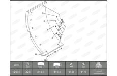 Sada brzdoveho oblozeni, bubnova brzda BERAL KBL17635.9-1560