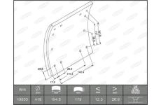 Sada brzdoveho oblozeni, bubnova brzda BERAL KBL19030.0-1631