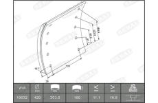 Sada brzdoveho oblozeni, bubnova brzda BERAL KBL19032.0-1560