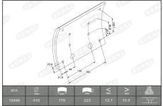 Sada brzdoveho oblozeni, bubnova brzda BERAL KBL19496.2-1575