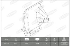 Sada brzdoveho oblozeni, bubnova brzda BERAL KBL19579.0-1616