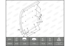 Sada brzdoveho oblozeni, bubnova brzda BERAL KBL19931.0-1637