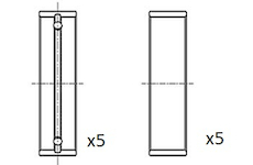 Hlavní ložiska klikového hřídele FAI AutoParts BM1041-STD