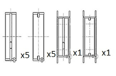 Hlavní ložiska klikového hřídele FAI AutoParts BM1059-STD