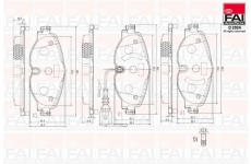 Sada brzdových destiček, kotoučová brzda FAI AutoParts BP106