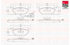 Sada brzdových destiček, kotoučová brzda FAI AutoParts BP113