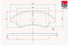 Sada brzdových destiček, kotoučová brzda FAI AutoParts BP120