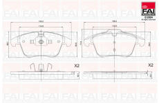 Sada brzdových destiček, kotoučová brzda FAI AutoParts BP127
