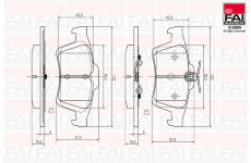 Sada brzdových destiček, kotoučová brzda FAI AutoParts BP142