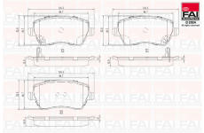 Sada brzdových destiček, kotoučová brzda FAI AutoParts BP150