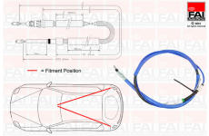 Tazne lanko, parkovaci brzda FAI AutoParts FBC0013