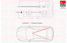 Tazne lanko, parkovaci brzda FAI AutoParts FBC0015