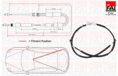 Tazne lanko, parkovaci brzda FAI AutoParts FBC0017