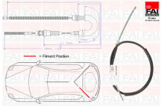 Tazne lanko, parkovaci brzda FAI AutoParts FBC0019