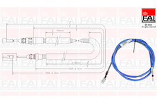 Tazne lanko, parkovaci brzda FAI AutoParts FBC0023