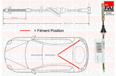 żażné lanko parkovacej brzdy FAI AutoParts FBC0040