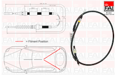 Tažné lanko, parkovací brzda FAI AutoParts FBC0042