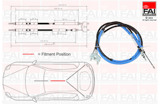 Tazne lanko, parkovaci brzda FAI AutoParts FBC0048