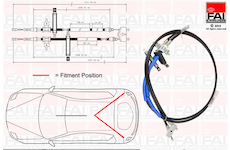 Tazne lanko, parkovaci brzda FAI AutoParts FBC0052