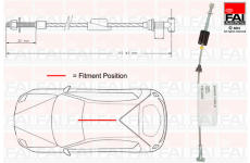 żażné lanko parkovacej brzdy FAI AutoParts FBC0056