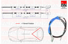 Tazne lanko, parkovaci brzda FAI AutoParts FBC0058