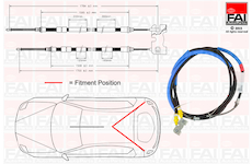 żażné lanko parkovacej brzdy FAI AutoParts FBC0061