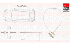 Tazne lanko, parkovaci brzda FAI AutoParts FBC0065