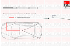 Tazne lanko, parkovaci brzda FAI AutoParts FBC0076