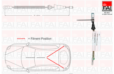 Tazne lanko, parkovaci brzda FAI AutoParts FBC0079