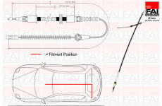 Tazne lanko, parkovaci brzda FAI AutoParts FBC0080