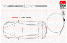 Tažné lanko, parkovací brzda FAI AutoParts FBC0081