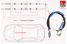 Tazne lanko, parkovaci brzda FAI AutoParts FBC0086