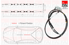 Tazne lanko, parkovaci brzda FAI AutoParts FBC0087