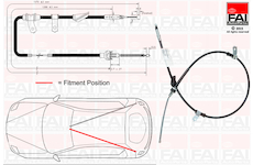 Tazne lanko, parkovaci brzda FAI AutoParts FBC0102