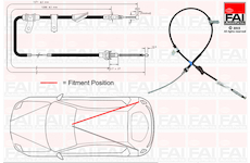 Tazne lanko, parkovaci brzda FAI AutoParts FBC0103