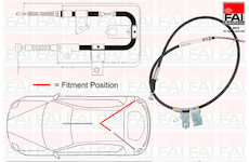 Tazne lanko, parkovaci brzda FAI AutoParts FBC0109