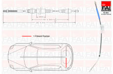 Tazne lanko, parkovaci brzda FAI AutoParts FBC0113