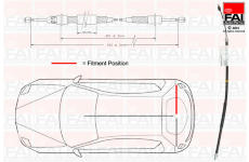 Tazne lanko, parkovaci brzda FAI AutoParts FBC0114