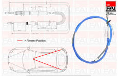 żażné lanko parkovacej brzdy FAI AutoParts FBC0120