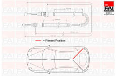 Tazne lanko, parkovaci brzda FAI AutoParts FBC0134