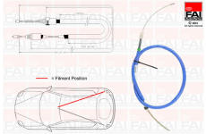 Tazne lanko, parkovaci brzda FAI AutoParts FBC0143