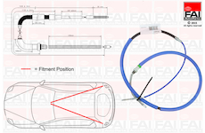 Tazne lanko, parkovaci brzda FAI AutoParts FBC0148