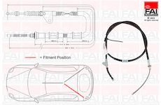 Tazne lanko, parkovaci brzda FAI AutoParts FBC0152